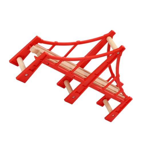 Yardwe Eisenbahnspielzeug holzbahn Zug holzeisembahn Schienensystem Holzeisenbahn spilzeug Züge die Spielzeugeisenbahn Suspension Eisenbahnbrücke für Eisenbahngleise hölzern rot Yardwe Eisenbahnspielzeug holzbahn Zug holzeisembahn Schienensystem Holzeisenbahn spilzeug Züge die Spielzeugeisenbahn Suspension Eisenbahnbrücke für Eisenbahngleise hölzern rot von Yardwe