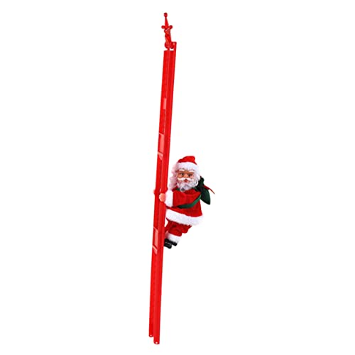 Yardwe Elektrische Weihnachtsmann Kletterleiter Mit Musik Festliche Dekoration Für Weihnachten Als Foto Requisite Farbenfrohe Tischdeko Für Festival von Yardwe