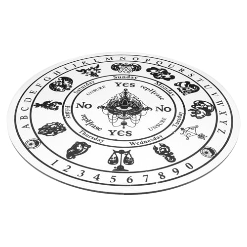 Yardwe Energiemediellornamente Planke Hexen-Wicca-versorgung Brettstütze Weissagungsplatte Schnitzen Heim-wahrsagerei-Requisite Desktop-pendelbrett Black Acryl Yardwe Energiemediellornamente Planke Hexen-Wicca-versorgung Brettstütze Weissagungsplatte Schnitzen Heim-wahrsagerei-Requisite Desktop-pendelbrett Black Acryl von Yardwe