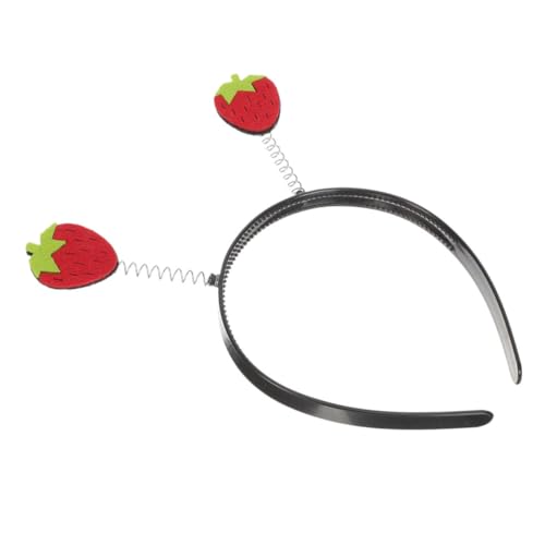 Yardwe Erdbeer Stirnband für Damen und Niedliches Hawaiianisches Haarband Elastisches Design für Partys und Cosplay Bezauberndes Frucht Accessoire mit Feiner Handwerkskunst von Yardwe