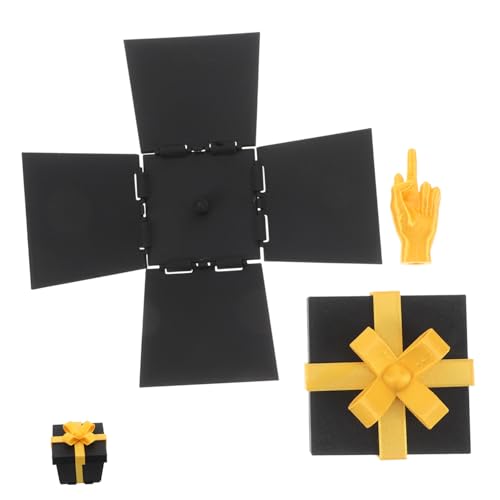 Yardwe Erwachsene mit Überraschungs Mittelfinger Lustige Witz Weihnachtsbox Kreative Feiertags Schwarz für Scherzgeschenke und Humorvolle Anlässe von Yardwe