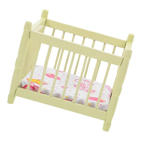 Yardwe Exquisites Puppenhausbett Detaillierter Handwerkskunst für Kreatives Rollenspiel im Kinderzimmer Yardwe Exquisites Puppenhausbett Detaillierter Handwerkskunst für Kreatives Rollenspiel im Kinderzimmer von Yardwe