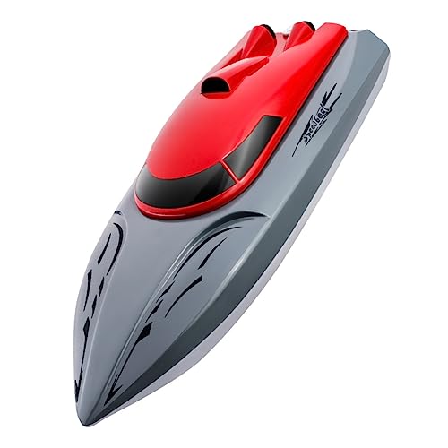 Yardwe Ferngesteuertes Rennboot Wasserdichtes Schnelles für USB Aufladbar mit Kollisions Rumpf für Sommer Wasserspaß Rote Einzelversion von Yardwe