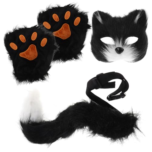 Yardwe Flauschige Fuchsmaske für Halloween Tiermasken mit Schwänzen und Pfoten Vielseitige Cosplay Maske für Maskeraden und Rollenspiele Geeignet für Partys und Kostüme Yardwe Flauschige Fuchsmaske für Halloween Tiermasken mit Schwänzen und Pfoten Vielseitige Cosplay Maske für Maskeraden und Rollenspiele Geeignet für Partys und Kostüme von Yardwe