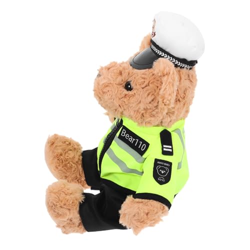 Yardwe Plüsch Polizei Bär Stofftier Kuscheltier für Jungen und Mädchen Weiches Spielzeug für Kinder Niedliches Plüschtier mit als für Kleinkinder von Yardwe