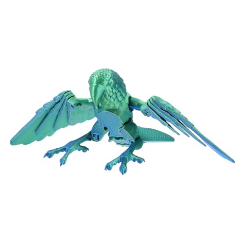 Yardwe Flexibles Papagei Modell Gedrucktes für Dekorative Vogelfigur für Büro und Zuhause Sicheres und Kinderfreundliches Blau Grün von Yardwe