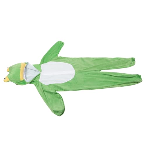 Yardwe Frosch Kostüm Weiches Performance Outfit für Kinderfasching und Rollenspiele Bequeme Cartoon Tier Verkleidung für Halloween Geburtstagsfeier und Fotoshooting von Yardwe