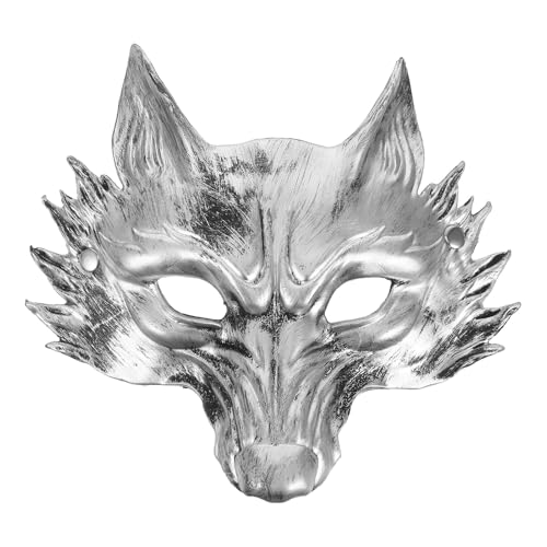 Yardwe Fuchs-Cosplay-Maske: Halloween-Tiermaske – Realistisches Fuchs-Kostümzubehör für Halloween-Partys, Maskeraden, Karneval, Verkleidungen, Cosplay-Requisiten von Yardwe