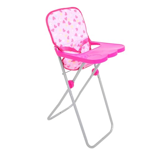 Yardwe Für Esszimmerstühle Möbel -hochstuhl Puppe Partyspiele Hochstuhl Sie Das Spiel Hochstuhlspielzeug -babyzubehör Beweglicher Hochstuhl Eisen Rosa von Yardwe