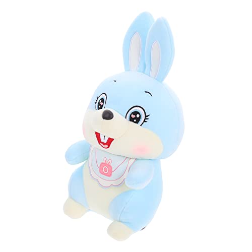Yardwe Gefüllte Hasenpuppe hasenspielzeuge für Hasen Kuscheltier plüschhasen kaninchenspielzeug Cartoon Plüschtier schöner Kuschelhase Cartoon-Plüschhase PP Baumwolle Blue von Yardwe