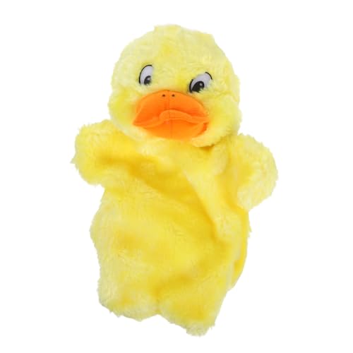 Yardwe Gelbe Ente Handpuppe aus Plüsch Interaktives Geschichtenerzählen Zubehör für Puppenspielzeug für Rollenspiele für Familienaktivitäten und Partys von Yardwe