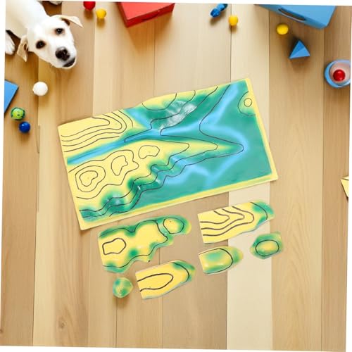 Yardwe Geographie Lehrmodell Geländekarte aus Kunststoff Interaktives Konturlinienmodell für Schulunterricht Homeschooling und Junior High Classroom Topographie Lernhilfe von Yardwe