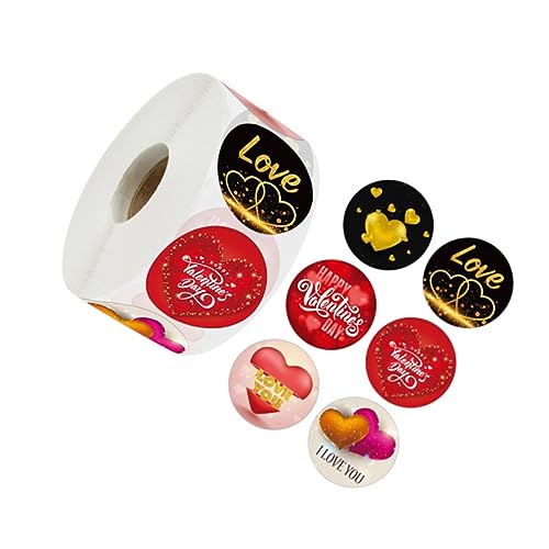 Yardwe Geschenkanhänger Etiketten Auf Rolle Für Druckergeschenke Scrapbooking Dekorative Siegeletiketten Geschenkaufkleber Siegelaufkleber Valentinstags Geschenkaufkleber von Yardwe