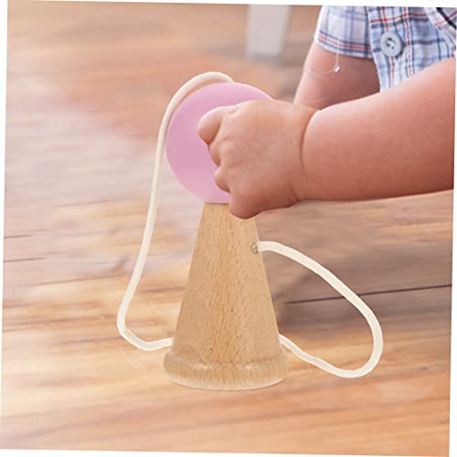 Yardwe Geschicklichkeitsball Handheld-Spiele tragbares - Hand-Eye-Koordination Sticks Kandama - - für Holz Rosa von Yardwe