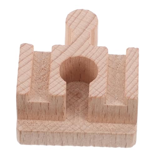 Yardwe Gleiszubehör Kurze Gerade Schiene Eisenbahnbrücke Zug Schienenzubehör Aus Holz Rennstrecke Aus Holz Magnetische Holzeisenbahn Bahngleis Holzbahnhof Bausteinbahn Holzbrücke Hölzern von Yardwe