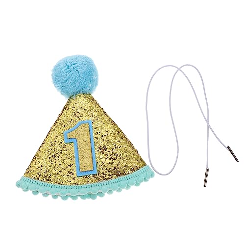 Yardwe Glitzernder Geburtstagshut Partyhut Für Jungen Glitzer Für Kindergeburtstags Deko Partyhüte Für Kleine Gäste von Yardwe