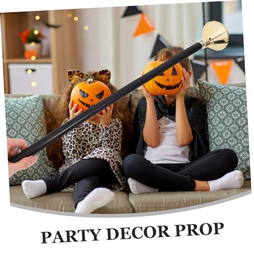 Yardwe Goldener Zauberstab Cosplay Requisit aus Robustem Abs Leichter Bühnenstab für Halloween Party Dekoration und Kostümzubehör Langlebiger Glitzer Zauberstab für Magische Auftritte von Yardwe