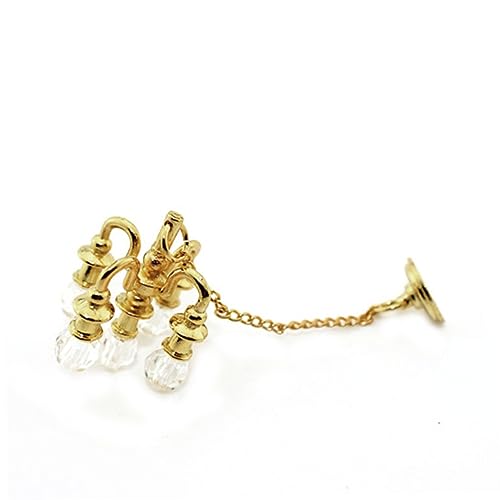 Yardwe Goldfarbener Mini Chandelier Dekoration Simulation Licht DIY Zubehör für Mädchen Ab Jahren Yardwe Goldfarbener Mini Chandelier Dekoration Simulation Licht DIY Zubehör für Mädchen Ab Jahren von Yardwe