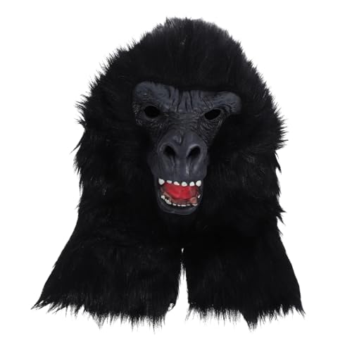 Yardwe Gorilla Halloween Maske für Cosplay und Partys Realistische Tiermaske für Halloweenfeiern und Requisite für Gruselige Veranstaltungen von Yardwe