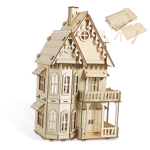 Yardwe Gotisches Villa-Puzzle Puzzles für Erwachsene Häuser Wohnkultur 3D-Holzpuzzle für Erwachsene Rätsel Montagehaus-Puzzle 3D-Puzzles aus Holz für hölzern Yardwe Gotisches Villa-Puzzle Puzzles für Erwachsene Häuser Wohnkultur 3D-Holzpuzzle für Erwachsene Rätsel Montagehaus-Puzzle 3D-Puzzles aus Holz für hölzern von Yardwe