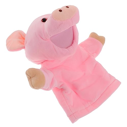 Yardwe Handpuppe Für Jungen Und Mädchen Weiches Schweinchen-Spielzeug Pädagogisches Spielzeug Motorik Geschichtenerzählen Selbstvertrauen Aufbauen von Yardwe