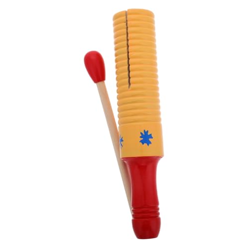 Yardwe Guiro Instrument aus Holz für Frühkindliche Musikausbildung mit Rhythmusstöcken Percussion für Vorschulkinder und Musikalisches Training von Yardwe