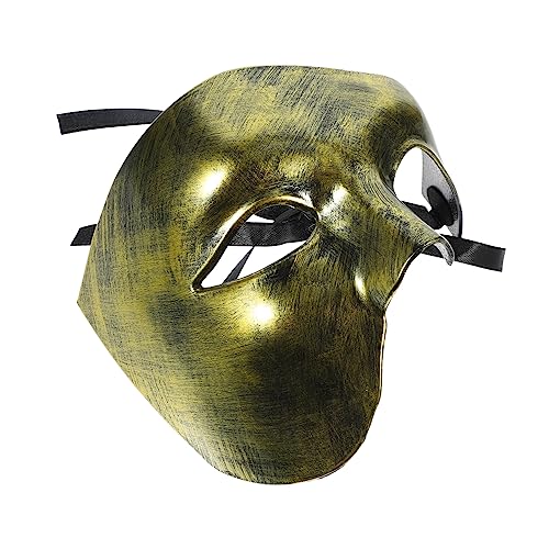 Yardwe Halbmaske für Halloween und Maskeraden Dekorative Gesichtsmaske mit Einstellbaren Trägern für Karneval und Kostümpartys Leicht und Bequem zu Tragen von Yardwe