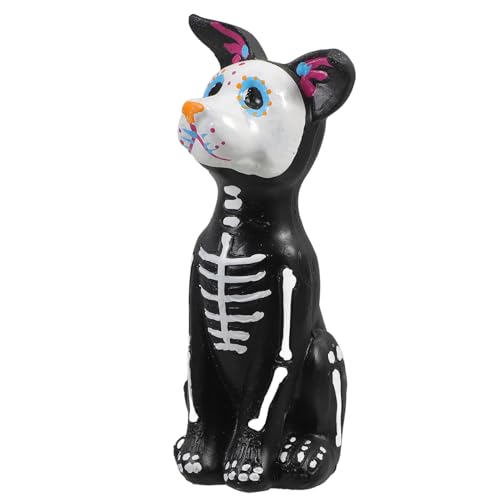 Yardwe Halloween Cartoon Dog Figurine Lustige Dekofigur für Garten und Innenbereich Niedliche Hundestatue als Halloween Ornament und Fotorequisite Stabil und Langlebig für Festliche von Yardwe