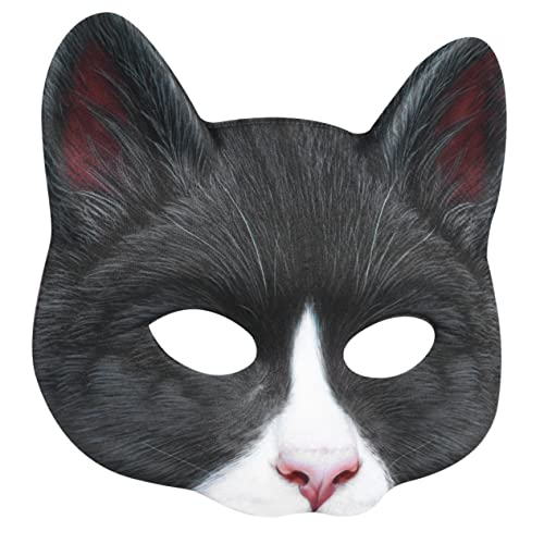Yardwe Halloween Cosplay Katzenmaske Leichtes Material Bequem für Kostümpartys Karneval Maskerade Tiermotiv Passend für Halloween Kostümveranstaltungen von Yardwe