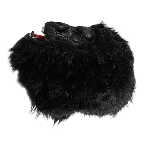 Yardwe Halloween Gorilla Maske für Kostümparty Beweglicher Mund Tierkopfschmuck für Karneval und Cosplay Gruselige Requisite für Halloween Fasching und Feiern von Yardwe
