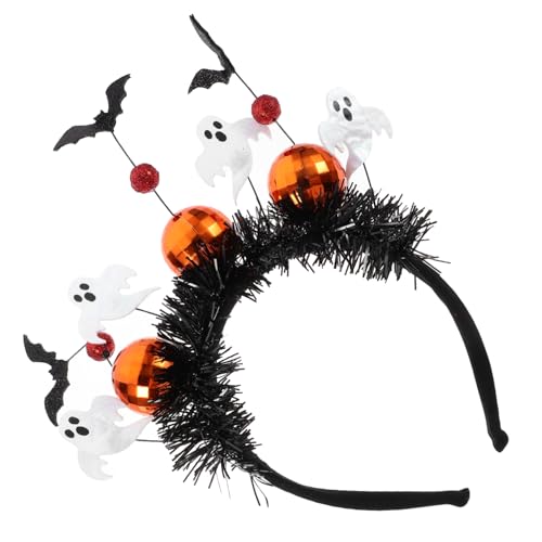 Yardwe Halloween Haarreif mit Weißem Geist und Fledermaus Leichtes Bequemes Cosplay Accessoire Wiederverwendbar für Kostüm und Partydeko für Halloween Feiern und Verkleidungen von Yardwe