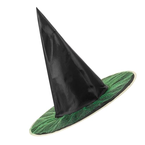 Yardwe Halloween Hexenhut aus Oxford für Frauen Dekoratives Accessoire für Halloween Partys und Cosplay Vielseitig Einsetzbar Auffällige Grüne Farbe von Yardwe