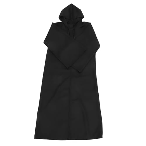 Yardwe Halloween Kapuzenumhang für Cosplay und Partys S Bequemer und Langlebiger Umhang für Halloween Rollenspiele und Foto Requisiten Schwarze Farbe von Yardwe