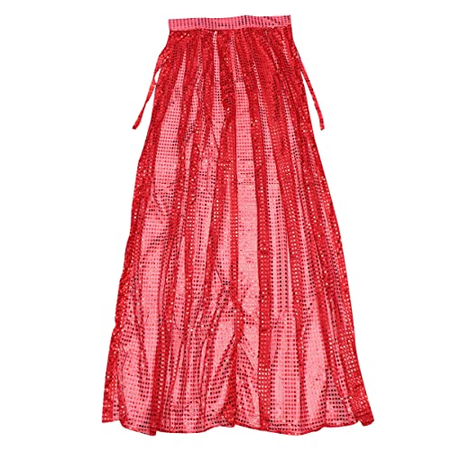 Yardwe Halloween Pailletten Umhang Rot Kreatives Kostüm Cape Für Maskerade Und Partys Für Vampir Und Andere Rollenspiele Lang Hochwertiges Design von Yardwe