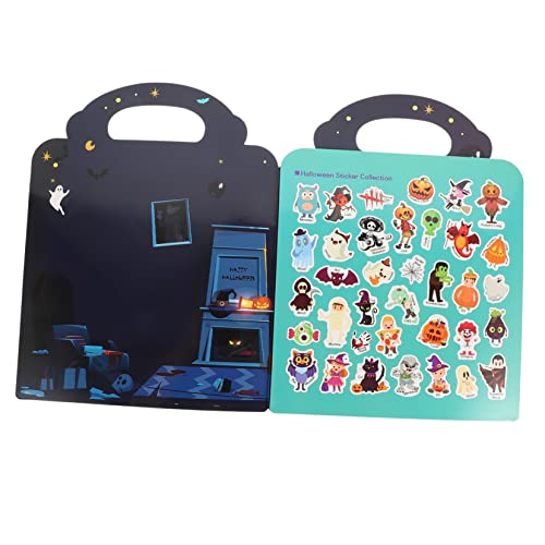 Yardwe Halloween Stickerbuch mit Ablösbaren Fensterstickern Klebstofffrei Wiederverwendbar Tragbar mit Griff Lernspielzeug für Zuhause Kindergarten und Reisen Yardwe Halloween Stickerbuch mit Ablösbaren Fensterstickern Klebstofffrei Wiederverwendbar Tragbar mit Griff Lernspielzeug für Zuhause Kindergarten und Reisen von Yardwe