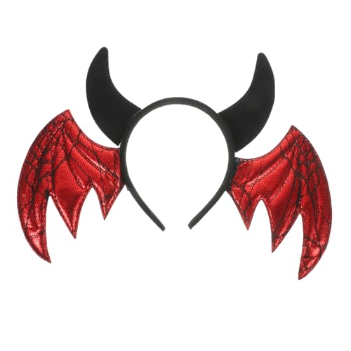Yardwe Halloween Stirnband mit Roten Fledermausflügeln und Hörnern Leichtes Bequemes Cosplay Party Accessoire für Halloween Kostüm und Festtagsdeko Yardwe Halloween Stirnband mit Roten Fledermausflügeln und Hörnern Leichtes Bequemes Cosplay Party Accessoire für Halloween Kostüm und Festtagsdeko von Yardwe