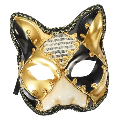 Yardwe Halloween Tier Maske für Kostümpartys Halbe Fox Maske für Cosplay Leicht und Bequem für Halloween Maskeraden und Geburtstagsfeiern von Yardwe