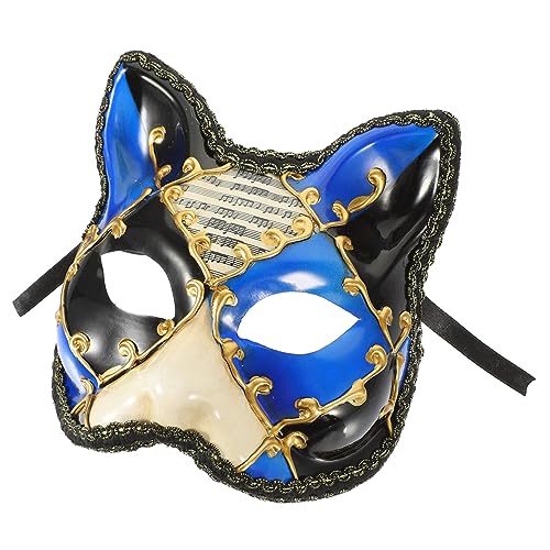 Yardwe Halloween Tiermaske Halbgesichts Design Wiederverwendbare Fox Cosplay Maske für Karneval Halloween und Partys Leicht und Bequem für Stundenlangen Tragekomfort Elegante Farbdetails von Yardwe