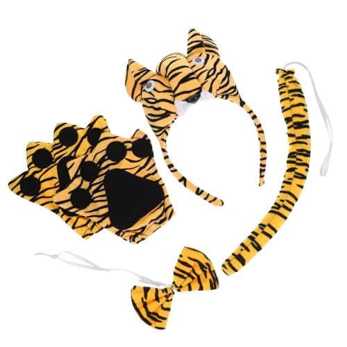 Yardwe Halloween Tiger Kostüm Weicher Bequemer Animal Headband mit Tiger Design Langlebig und Vielseitig für Zoo Party Fasching Bühnenshows und Tierkostüm Verkleidung von Yardwe