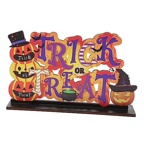 Yardwe Halloween Tischdeko Holzschild Lustige Partydekoration Für Halloween Tischzentrum Für Schaurige Feiern Wiederverwendbar Und Langlebig Exquisite Verarbeitung von Yardwe