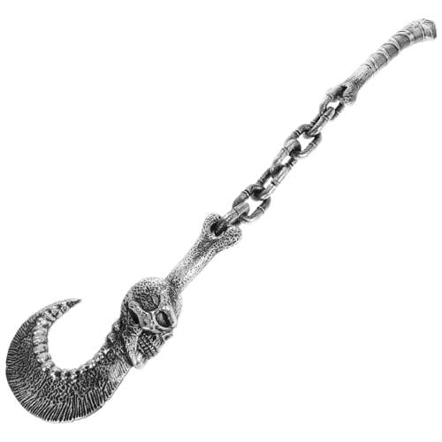 Yardwe Halloween-teufelshaken Cosplay Haken Requisite Halloween-versorgung Halloween-Requisite Hakenverzierung Cosplay -kostümprop Anziehhaken Hakenstütze Plastik Silver von Yardwe