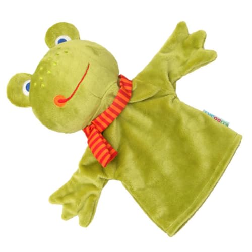 Yardwe Handpuppe Frosch Plüsch Handspielzeug für Jahre Weiche Waschbare Tier Handpuppe Realistisch Gestaltetes Lernspielzeug zur Frühkindlichen und Eltern Junge Mädchen Interaktion von Yardwe