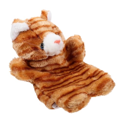 Yardwe Handpuppe Kätzchen Rollenspiel Handpuppe sensorisches tierisches Handspielzeug tierische Handpuppe Süße Handpuppe weiche Handpuppe Plüsch Khaki Yardwe Handpuppe Kätzchen Rollenspiel Handpuppe sensorisches tierisches Handspielzeug tierische Handpuppe Süße Handpuppe weiche Handpuppe Plüsch Khaki von Yardwe