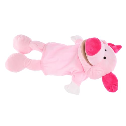 Yardwe Handpuppe Schwein Plüschspielzeug für Interaktive Tierhandpuppe mit Lebendigen Gesichtsausdrücken Fördert Geschichtenerzählen und Kreativität Kuscheltier von Yardwe