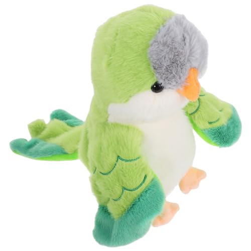 Yardwe Handpuppenspielzeug Vogel Fingerpuppen Papagei Plüschtier Papageienspielzeug Vogel Stofftier papagei handpuppen für Plüsch-Fingerpuppenspielzeug Papagei Stofftier von Yardwe