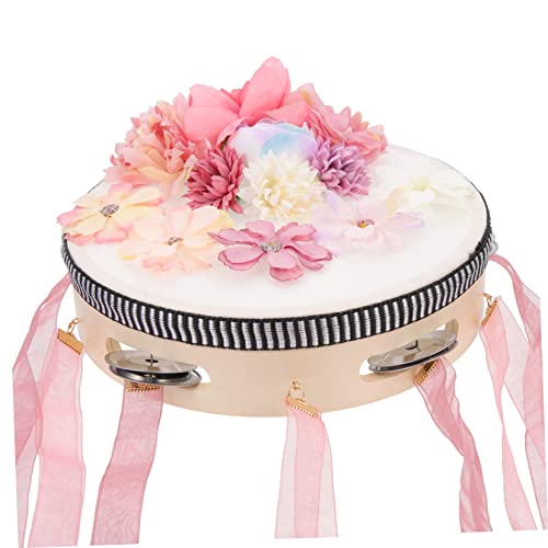 Yardwe Handtrommel Aus Seidenblumen Kleinkind Musikinstrumente Musikinstrumente Musikinstrumente Kindertrommel Party Jubel Requisiten Trommelspielzeug Kleinkind Trommel Aus von Yardwe