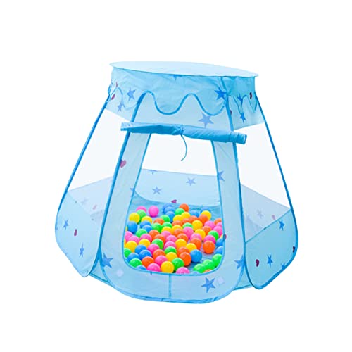 Yardwe Hexagon Spielzelt Für Drinnen Ball Zelt Wasserabweisend Kreatives Spielhaus Für Kindergarten Und Zuhause Blau Ohne Bälle von Yardwe