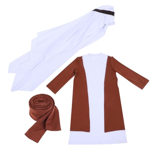 Yardwe Hirtenkostüm Arabischer Prinz für Dubai Cosplay Outfit mit Authentischer Kopfbedeckung Kostüm für Halloween und Mottopartys Hohe Haltbarkeit und Auffälliges Design von Yardwe