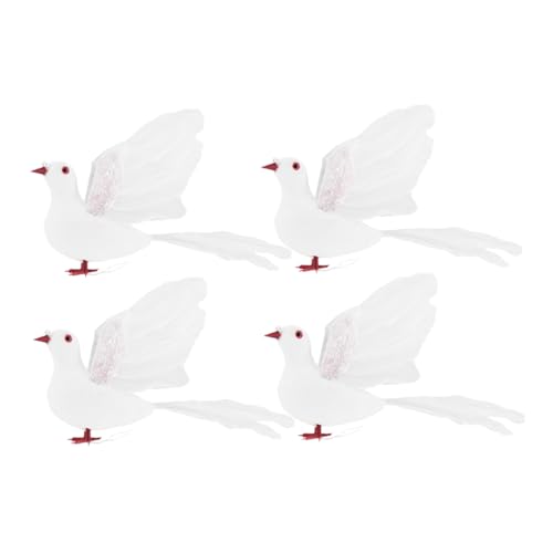 Yardwe Hochzeitsdekorationsset 4-TLG Künstliche Figuren Basteln Kunstvögel Realistischer Look Vielseitig Einsetzbar Für Die Mall von Yardwe