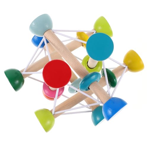 Yardwe Hölzerne Elastikballspielzeug Multifunktionales hüpfendes kugelförmiges Lernspielzeug für Kleinkinder intellektuelles Babyspielzeug Kinderspiele von Yardwe